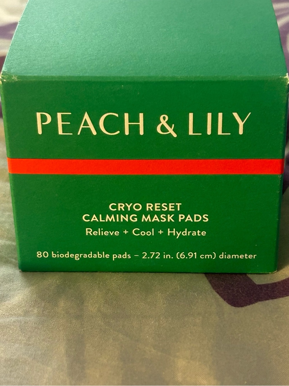 NWT PEACH & Lily Green Cryo Reset Calming Mask Pads 80 Count